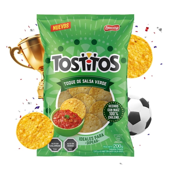Tortillas de Maíz Tostitos Sabor a Salsa Verde, 200 g