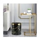 thumbnail image 2 of Basurero metálico de doble capa, 10 L, textura de mármol, para dormitorio, baño, sala de estar, cocina, oficina, hotel (mármol negro y dorado), 2 of 5