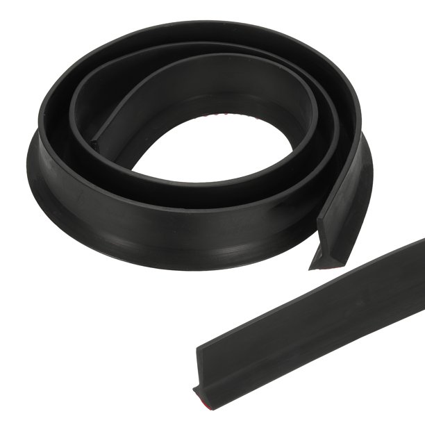 Uxcell Umbral de Ducha Plegable Barrera de Agua, Barrera de Parada de Ducha Autoadhesiva Protectores contra Salpicaduras de Fregadero Negro 39"x1.2"x 0.6"