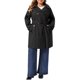 thumbnail image 2 of Abrigos de Trinchera para Mujer de Talla Grande Agnes Orinda con Solapa de Muesca, Doble Botonadura, Capucha Desmontable, Abrigos de Invierno Midi con Bolsillo 3X Negro, 2 of 6
