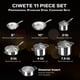 thumbnail image 4 of Juego De Utensilios De Cocina Tri Ply De Acero Inoxidable Para Inducción 11 Piezas, 4 of 6