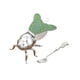 thumbnail image 2 of Tarro de Miel Fiocias en Forma de Abeja con Cuchara Verde, 2 of 5
