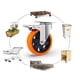 thumbnail image 3 of Rueda Giratoria Naranja Ruedas Industrial Multiuso 4pulgadas Naranja, 3 of 5