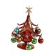 thumbnail image 4 of Figuras En Miniatura De Adornos De árbol De Navidad De Cristal Rojo Para Escritorio De Fiesta, 4 of 5