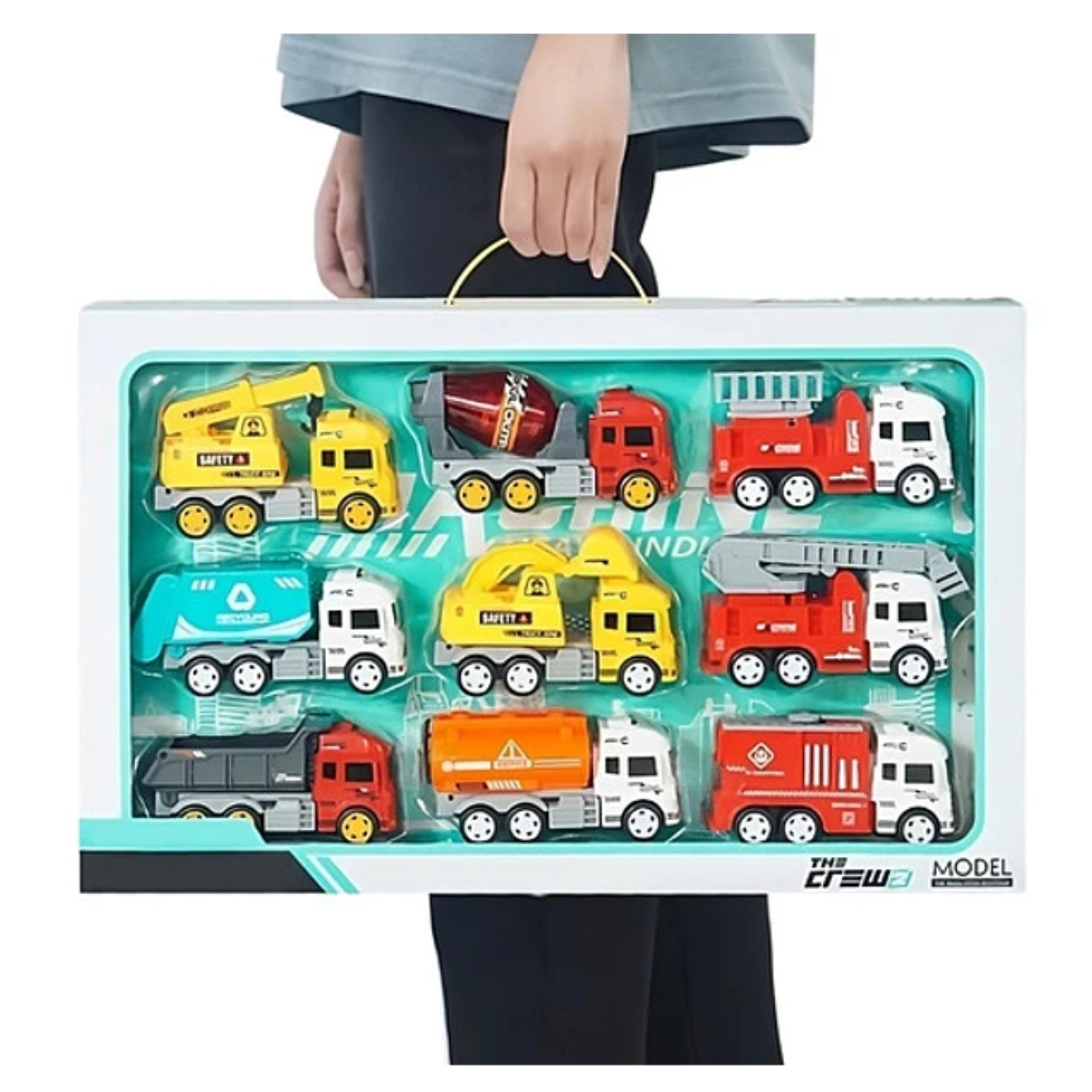 Crusec - Set 9 Juguete De Camiones Vehículos De Construcción