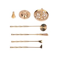 Magideal - Herramienta De Modelado De Incienso Para Decoración Del Hogar, Cepillo De Incienso, Pala De Incienso, Juego De Herramientas De Incienso De Cobre Para