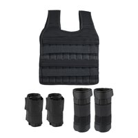 Magideal - Chaleco De Peso Ajustable, Correas De Muñeca, Pesas De Tobillo, Chaleco, Capacidad De 35 Kg