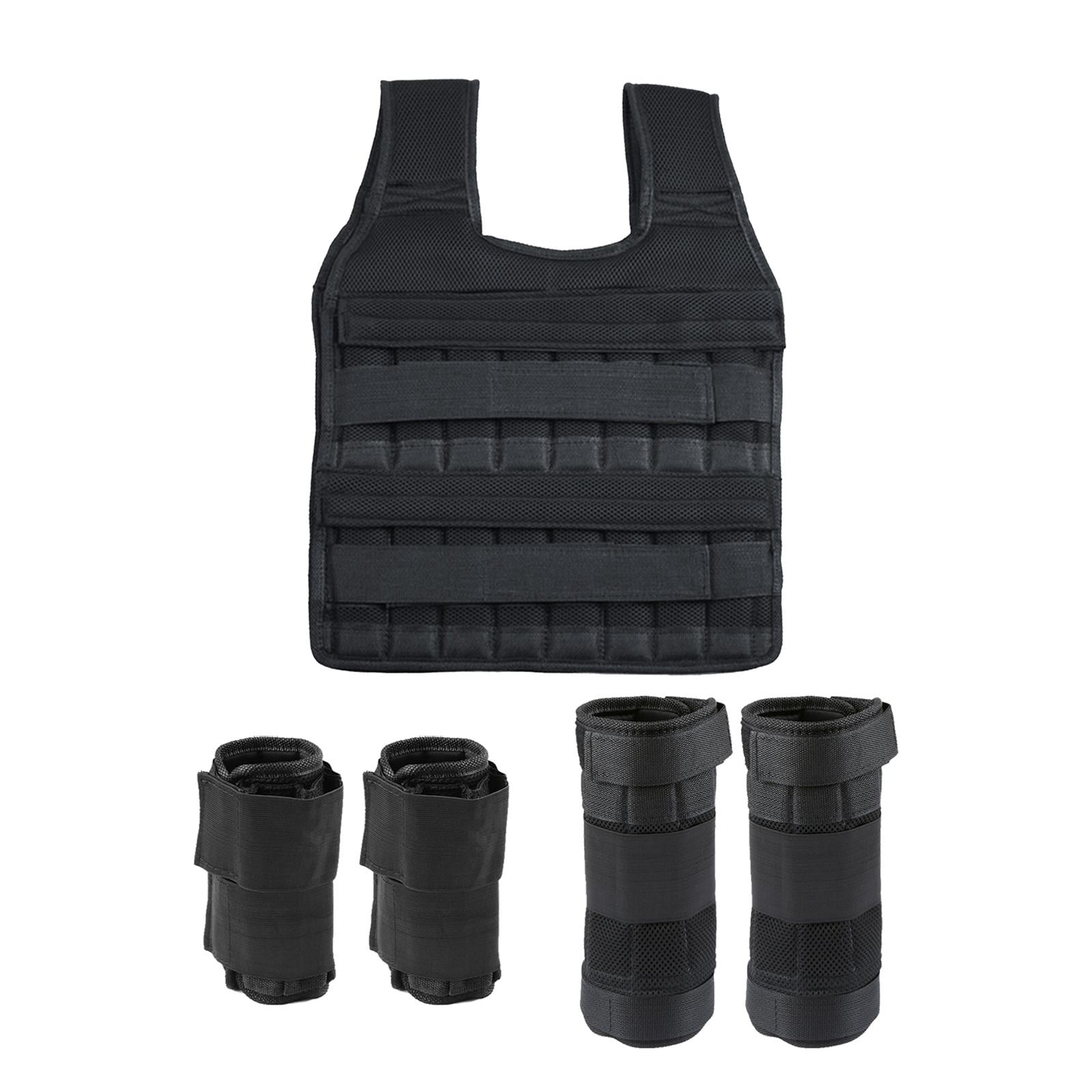 Magideal - Chaleco De Peso Ajustable, Correas De Muñeca, Pesas De Tobillo, Chaleco, Capacidad De 35 Kg