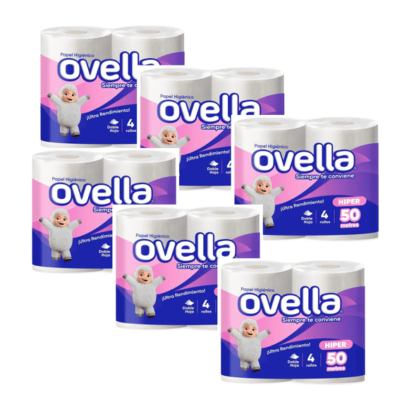 Papel Higienico Ovella 50 Metros Paquete de 24 Unidades