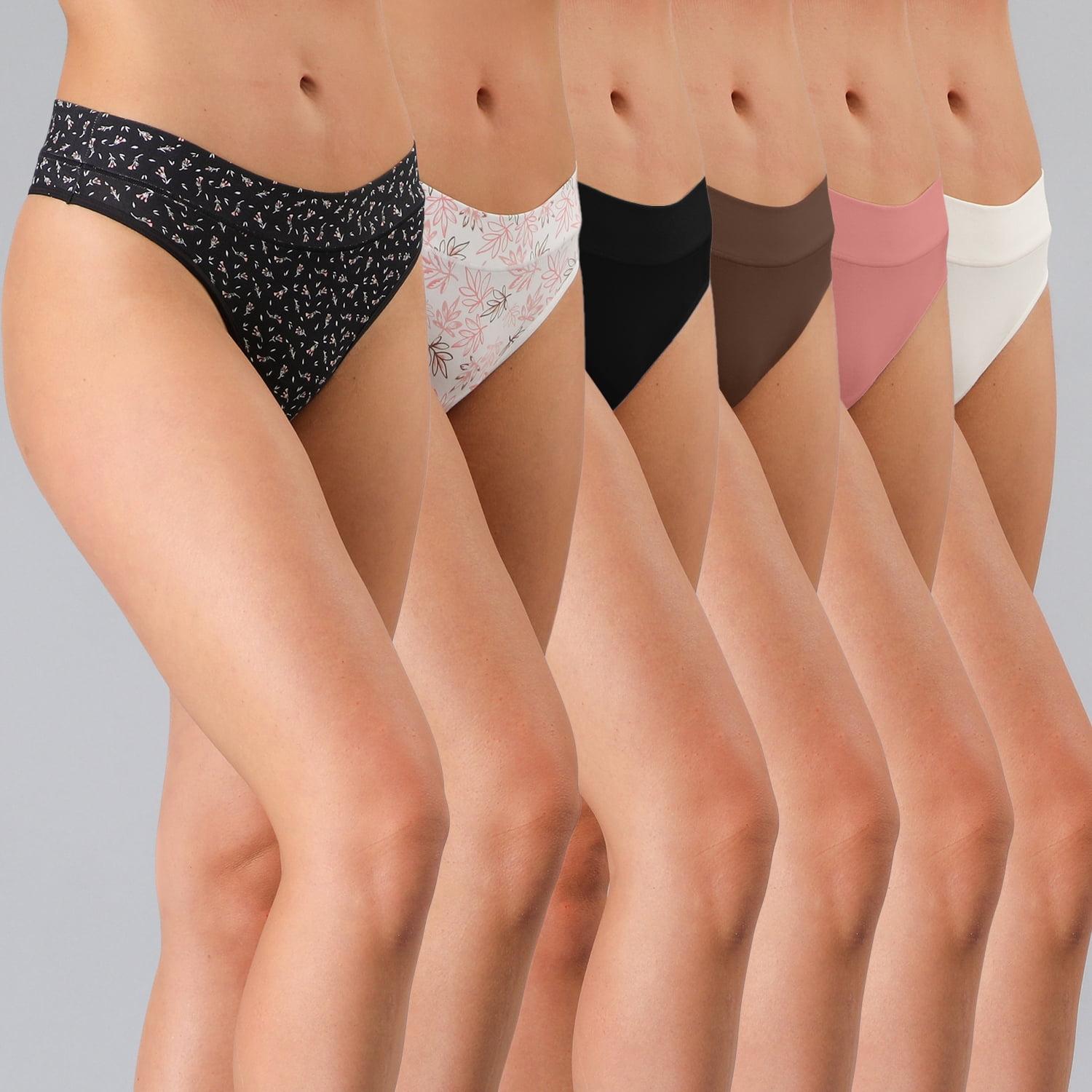 6x Pack Culotte Algodon Print Flores Mujer 25543-172