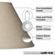 thumbnail image 3 of Lamp Shade Springcrest Empire, tela de arpillera marrón beige, 3 of 6