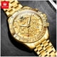 thumbnail image 2 of Reloj de Pulsera para Hombre Clásico de Lujo Acero Inoxidable Dorado para uso diario, 2 of 3