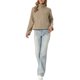 thumbnail image 2 of INSPIRE CHIC Chaqueta de forro polar con cremallera para mujer, cálida, de manga larga, cuello embudo, chaqueta casual con bolsillos XL Caqui, 2 of 6