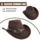 thumbnail image 4 of Sombrero Vaquero Dylvan M 57-58 cm Marrón de Ala Ancha y Fieltro, 4 of 8