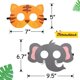 thumbnail image 4 of Máscaras de fieltro Party Favors CiyVolyeen Safari Jungle Animal (12 unidades), 4 of 6