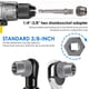 thumbnail image 4 of Juego de Extractores de Pernos y Tuercas XEWEA 21 Piezas 3/8" de Enganche, 4 of 8