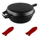 thumbnail image 1 of Dutch oven de 26 cm con 2 sartenes de hierro fundido y 2 grip, negro, 1 of 3