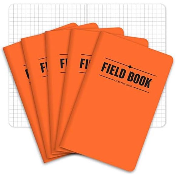 Cuaderno Elan cuadriculado de 3.5 x 5.5 pulgadas, paquete de 5