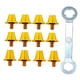 thumbnail image 1 of 12x Clavos Para Botas De Fútbol Clavos De Repuesto Estables Para Deportes De Interior Y Exterior Dorados Con Llave 11 Mm 13 Mm, 1 of 5