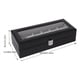 thumbnail image 3 of 24/ 6/8+2 Slots Jewelry Case For Men, Watch Case Lockable Storage Organizer With Clear Top, Removable Pillow Velvet Lining, PU Leather, Big Collection Box, Christmas Gift, 3 of 3