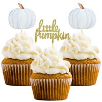 Cupcake Toppers Aukolass Little Pumpkin, Juego De 24 Unidades (Azul)