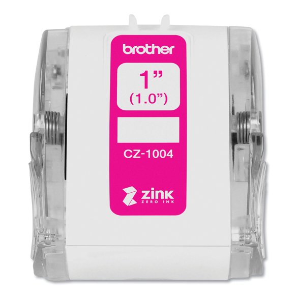Rollo de etiquetas Brother CZ-1004, 25 mm x 5 m, ZINK Zero Ink Tech