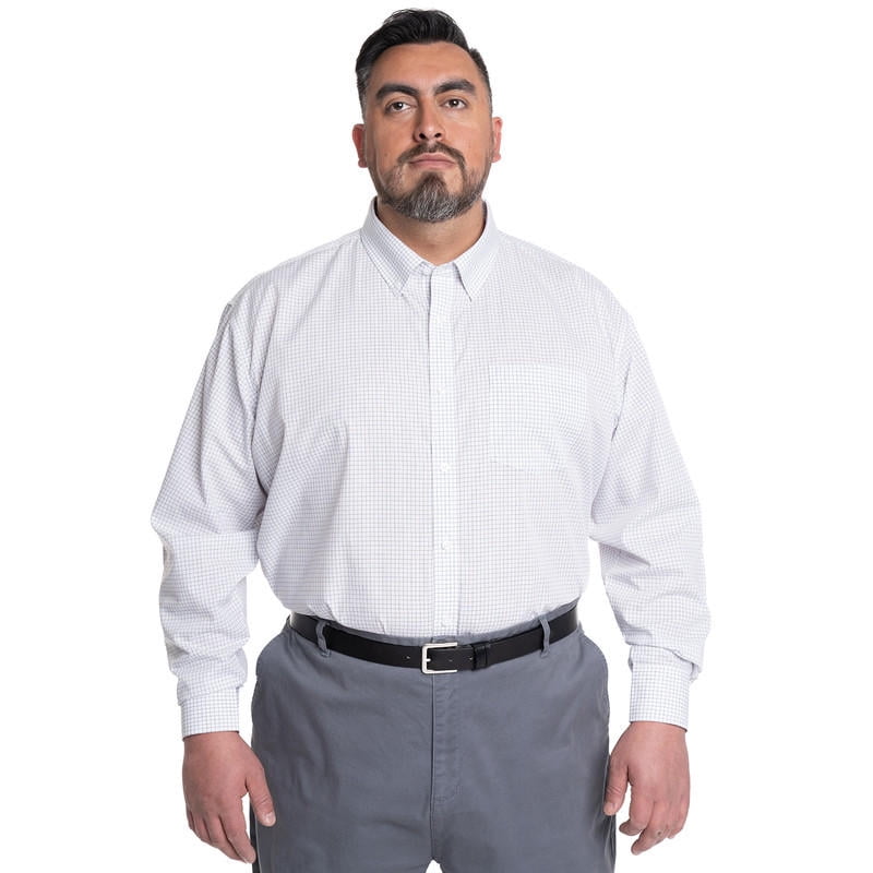 Kotting - Camisa Hombre Cuello Semi Italiano Bolsillo Pecho Cuadro