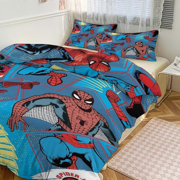 Spidean Print Bedding Set Pattern Duvet Cove Set3 Pieces Quilt Cover And Pillowcases for Women Men Teens
