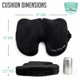 thumbnail image 2 of Cojín para asiento Cushy Tushy Slim plegable de espuma viscoelástica negra, 2 of 9