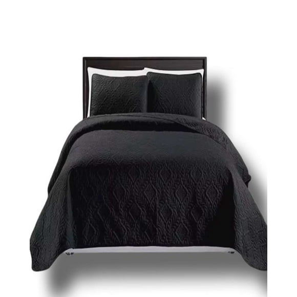Cobertor Colcha De Verano Quilt King Super King 250 Cm X 270 Cm Negro