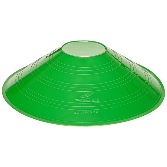 Marcador de cono tipo disco 360 Athletics de plástico verde de 18 cm