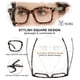 thumbnail image 4 of Lentes de Lectura AEZUNI Cuadrados Grandes para Mujer 1.00-3.50 Leopardo, 4 of 6