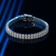 thumbnail image 2 of Pulsera de Tenis de Moissanita de 3 Mm en 2 Filas para Mujer y Hombres Unisex Color D Claridad VVS1 Pulsera de Diamantes para Hombre Plata de Ley 925 Pulseras de Tenis para Mujer Joyería 6-8.5, 2 of 9