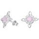 thumbnail image 1 of Aros Simbólicos Nudo de Brujas Cuarzo Rosa en Plata 925, 1 of 2
