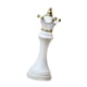 thumbnail image 1 of Estatua De Piezas De Ajedrez Con Resina De Pintura Dorada, Regalo Para Escritorio, Sala De Estar, Oficina, Forma De Reina Blanca, 1 of 5