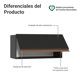 thumbnail image 3 of Mueble Aéreo de Cocina Madesa Reims 70 cm 1 Puerta Basculante Negro, 3 of 9