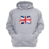 Genérico - Polerón Canguro Reino Unido Gris Claro Talla M Unisex