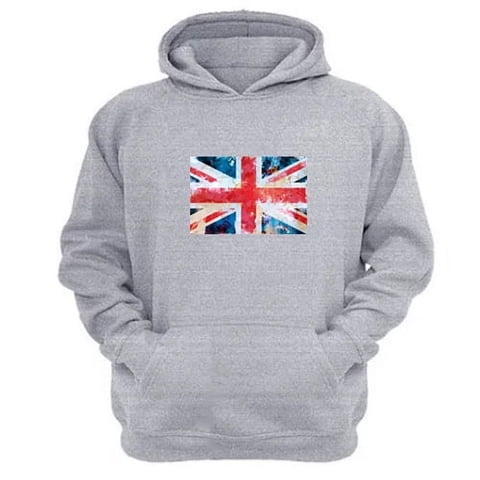 Genérico - Polerón Canguro Reino Unido Gris Claro Talla M Unisex