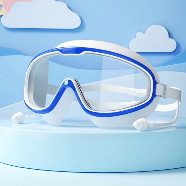 Gafas natación niños HD montura grande antivaho impermeable visión amplia piscina playa
