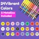 thumbnail image 4 of Marcadores de pintura CHALKY CROWN paquete de 24 surtidos de doble punta, 4 of 6