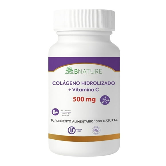 Colágeno Hidrolizado + Vitamina C 500mg | 60 caps B NATURE