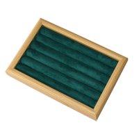 Magideal - Bandeja De Joyería, Anillos, Pendientes, Exhibición, Accesorios Para Mujer, Bandeja De Almacenamiento De Joyería, Organizador De Joyería, Soporte Para Madera Amarilla