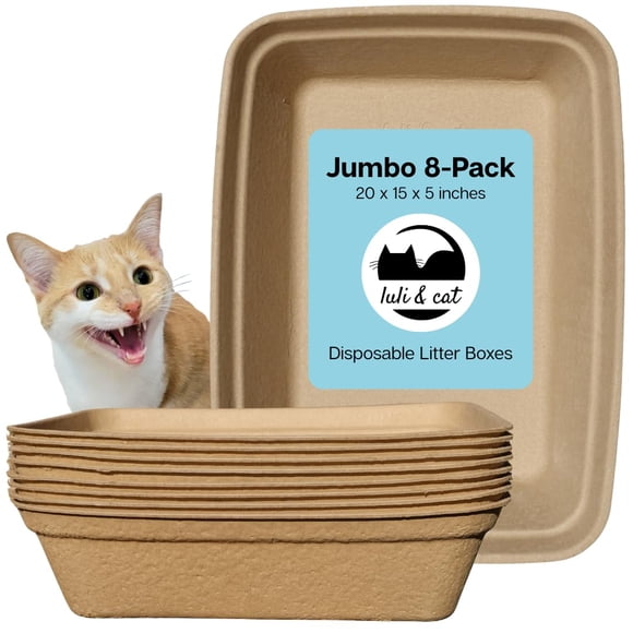 Caja de arena Luli & Cat 51x37x13 cm, pack de 8 desechables