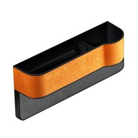 Ioensy - Organizador Para Espacio De Asiento De Coche, Caja De Almacenamiento Para Grietas De Asiento De Consola Delantera Para Tarjetas, Copiloto Naranja