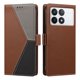 thumbnail image 4 of Funda con Solapa para Xiaomi 14T Pro, Diseño Tricolor con Ranuras, Marrón, 4 of 6
