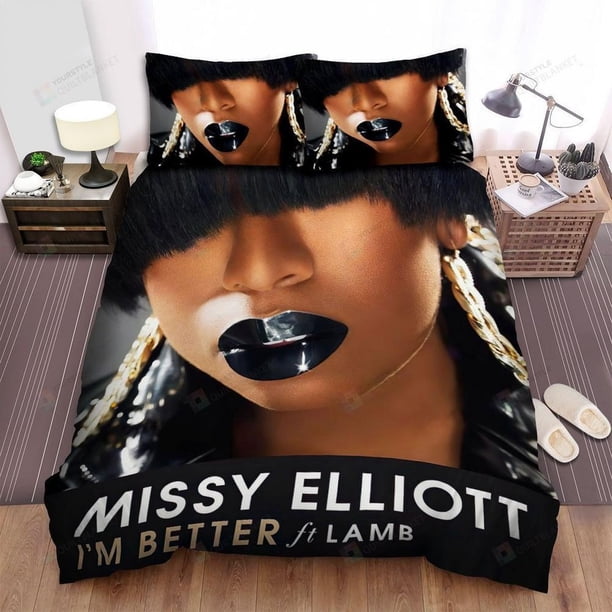 Missy Elliott I'm Better Song Art Cover Quilt Duvet Cover Set Soft Children3-Piece Bedding Set