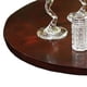 thumbnail image 2 of Lazy Susan Benzara con superficie de madera de 45 cm, color café espresso, base metálica, 2 of 4