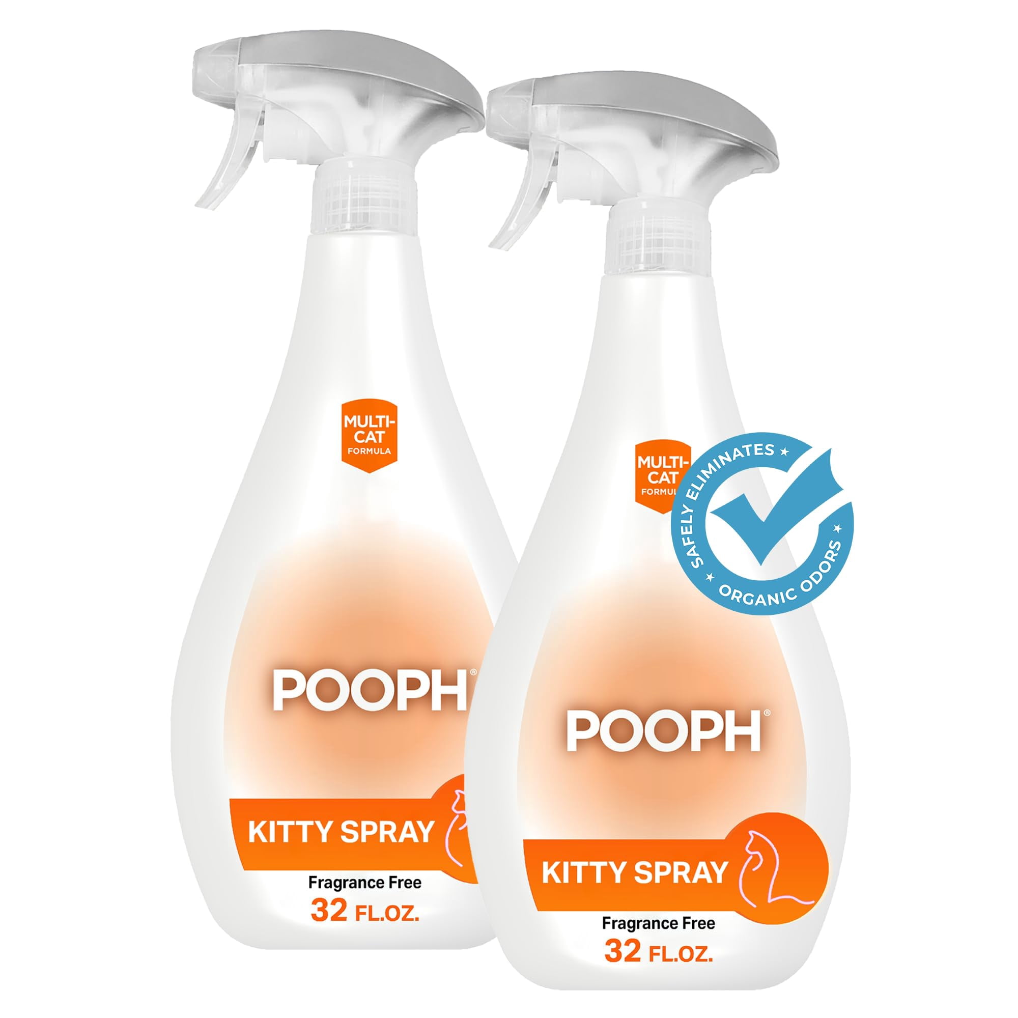 Spray Eliminador De Olores Pooph Kitty, 32 Oz, Paquete De 2 Unidades Para Gatos