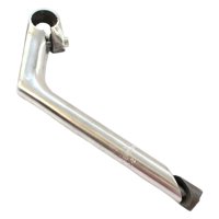 Magideal - Manillar De Aleación De Aluminio, Cuello De Cisne, Manillar: 25,4 Mm, : 22,2 Mm, Para Bicicletas De Playa O De Crucero, Bicicletas Bmx, Bicicletas Cóm , Plata 2 Plata