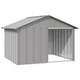 thumbnail image 1 of Dog House VidaXL, acero galvanizado duradero, resistente a la intemperie, gris, 1 of 3